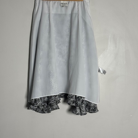 Reiss Nova Black and White Print Flowy Skirt Women's Sz. 4 US - Picture 7 of 12
